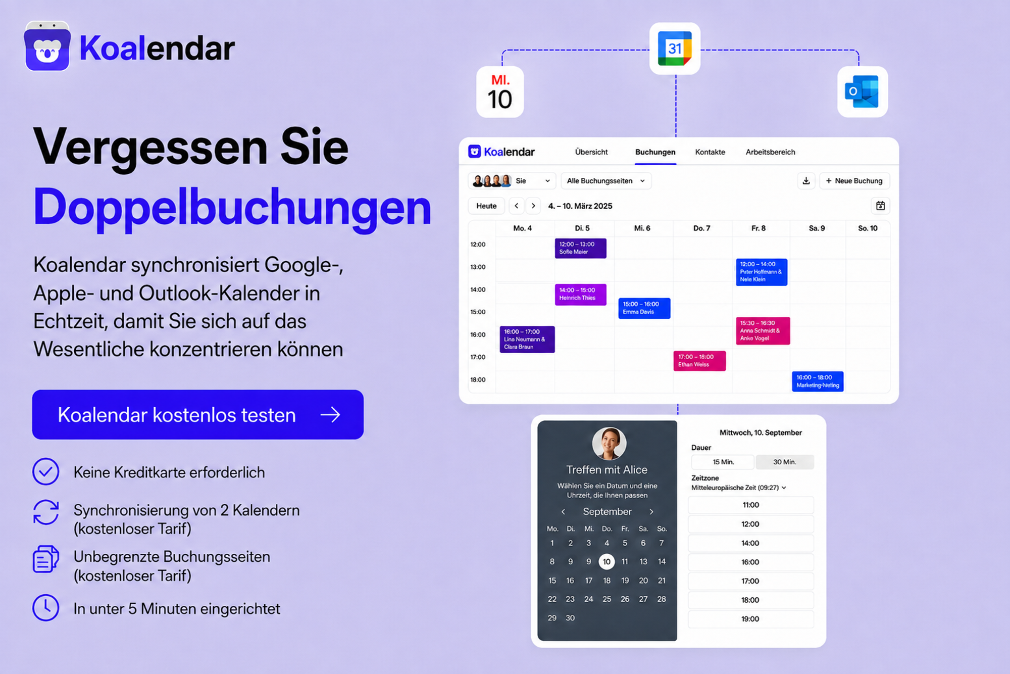 vergessen Sie Dopplebuchungen